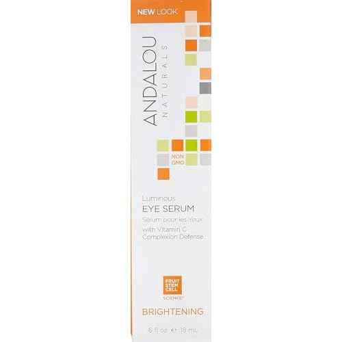 Andalou Naturals Luminous Eye Serum, Illuminating Eye Cream for Dark Circles and Puffiness, Vitamin C, Caffeine & Goji Glycopeptides for a Rejuvenated, Refreshed, Tighter Appearance, 0.6 Ounce