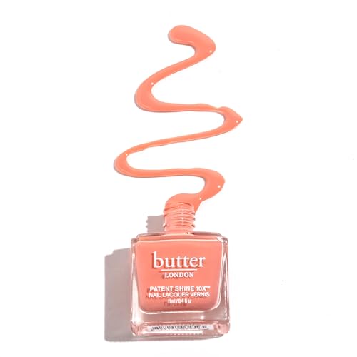 butter LONDON Patent Shine 10X Nail Lacquer, Helps Protect & Strengthen Nails, Gel-Like Finish & Chip-Resistant, 10-Free Formula, Vegan, Cruelty & Paraben Free, Hottie Tottie