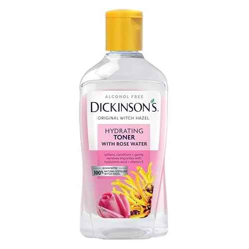 Dickinson's Enhanced Witch Hazel Hydrating Toner with Rosewater, Alcohol Free, 98% Natural Formula, 16 Fl Oz (Pack of 1)