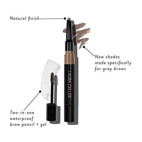 LAURA GELLER NEW YORK Sculpt-n-Stay Waterproof Brow Pencil & Gel- Taupe