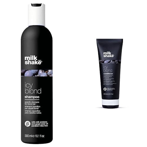 Milk_Shake Icy Blond Shampoo & Conditioner - Black Pigment for Light Blonde & Platinum Hair
