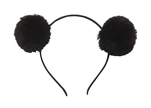 Pom Pom Headband Animal Style Cute fluffy Hairband for Girls Boys Costume (C)