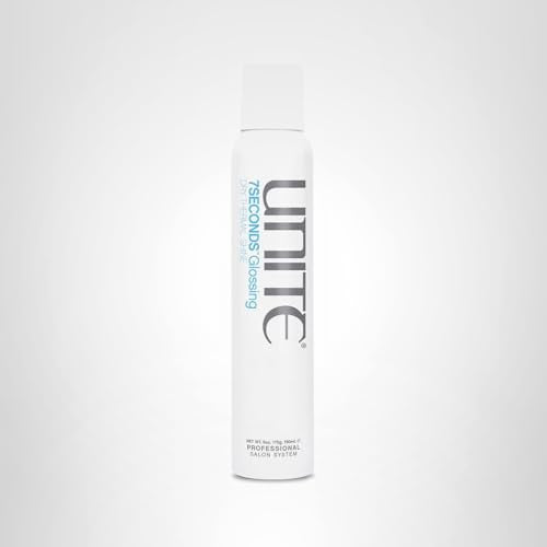 UNITE Hair – 7SECONDS Glossing Spray – Dry Anti-Humectant Shine Spray for Instant, Weightless Gloss & Humidity Control – UV & Thermal Protection – 6 Fl Oz
