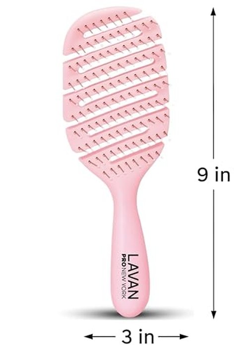 LAVANPRO New York Flex Detangling Hair Brush (BABY BLUE)