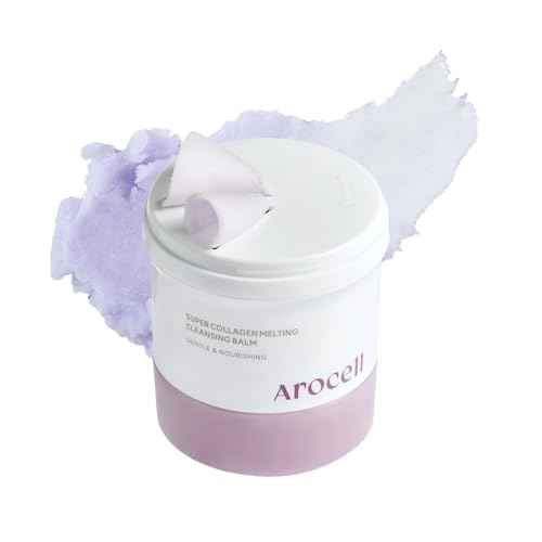 AROCELL Super Collagen Melting Balm 3.53oz ? Korean Makeup Remover Balm for Blackhead Care, Deep Pore Care with Peptides & Collagen Hydration, Nourishing Daily Face Wash Skincare