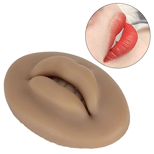 ZJchao Silicone Fake for Lips, 3d Lips Practice Semi Permanent Skin Fake Lips Fake Skin Lips Open Mouth Silicone Lips Model Microblading Practice Skin for Training Lips Makeup