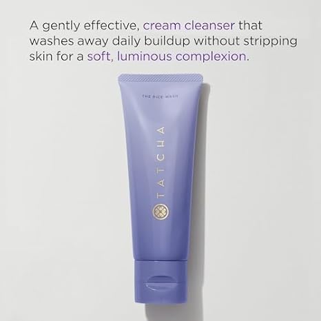 TATCHA The Rice Wash - Travel-Sized Soft Cream Facial Cleanser for Luminous Skin | 50 ml/1.7 fl. oz.