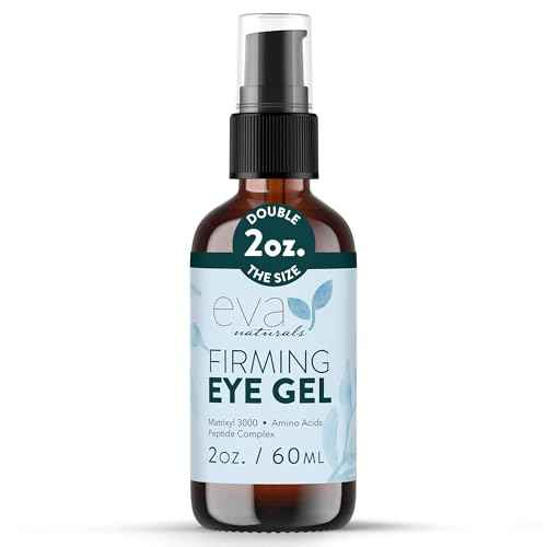 Eva Naturals Eye Gel for Dark Circles, Bags & Puffiness ? Anti-Aging Serum with Peptides, Hyaluronic Acid & Botanicals ? Firming Under Eye Treatment for Wrinkles, Fine Lines & Tired Skin ? 2 oz