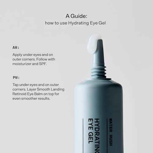 Versed Water Rush Hydrating Eye Gel - Under Eye Cream for Puffiness and Bags Under Eyes - Hyaluronic Acid Under Eye Brightener - Clinically Tested Gel-Cream Formula