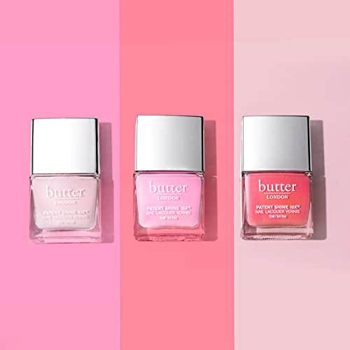 butter LONDON Patent Shine 10X Nail Lacquer, Helps Protect & Strengthen Nails, Gel-Like Finish & Chip-Resistant, 10-Free Formula, Vegan, Cruelty & Paraben Free, Sandy Bum
