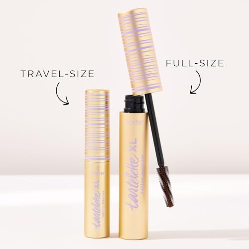 tarte tartelette XL tubing mascara – Lash Extensions in a Tube with Peptide, Extra-Bold Buildable Length & Volume, Smudge-Proof Longwear, Easy-to-Remove, Vegan & Cruelty-Free, full size, brown