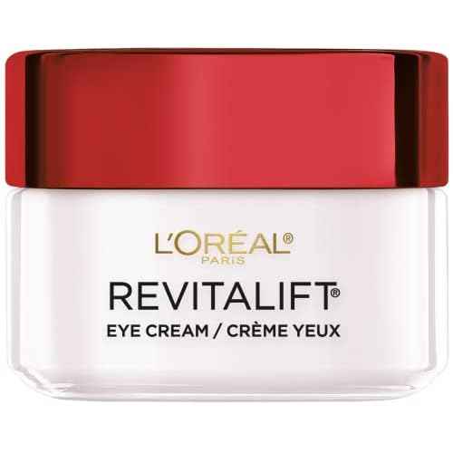 L'Oreal Paris Skincare Revitalift Anti-Wrinkle and Firming Eye Cream with Pro Retinol, Treatment to Reduce Dark Circles, Fragrance Free, 0.5 oz.