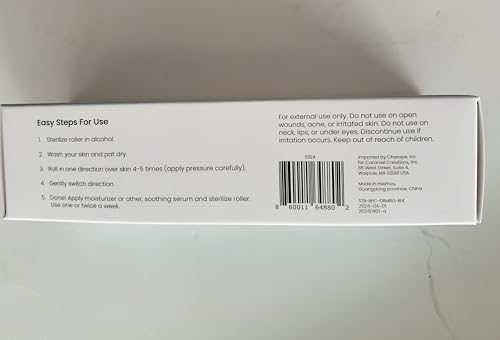 Sdara Black Derma Roller Microneedling Roller Face - Includes Free Storage Case