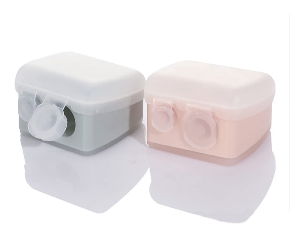 WOIWO 2PCS Double Hole Pencil Sharpener Makeup Pencil Eyebrow Pencil Eyeliner Pencil Planer Pencil Sharpener Makeup Aid Tool
