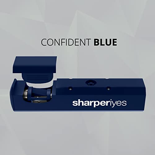 SharperIyes Automatic Sharpener for Cosmetic Wood Pencils Only (Blue) *not intended for plastic gel cosmetic pencils.