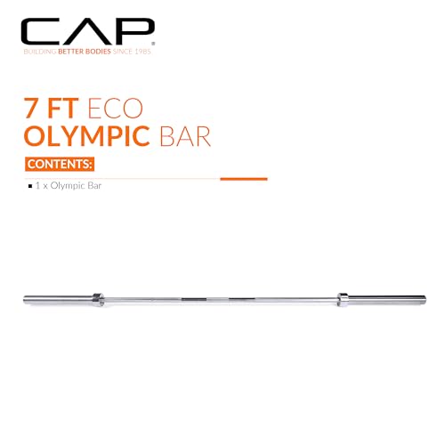 CAP Barbell 2-Inch Olympic Barbell Bars | 5 ft, 6 ft, & 7 ft | Multiple Options