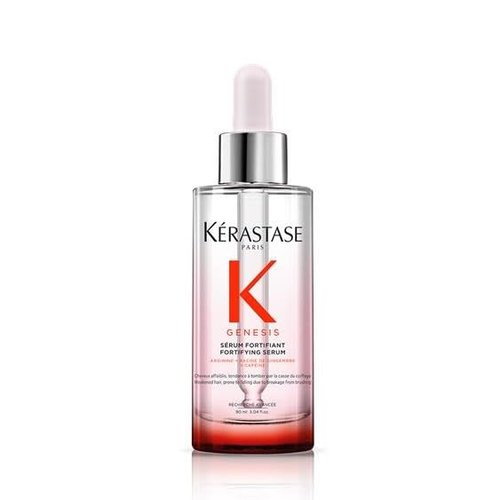 Kerastase Genesis Hair Serum - Prevents Hair Fall from Brushing, Strengthens Weak Hair, Enriched with Ginger & Caffeine, 97% Less Breakage, 3.04 Fl Oz