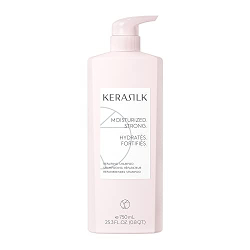 KERASILK Repairing Shampoo |Deeply Nourishes & Moisturizes | Reduces Breakage & Prevents Further Damage | For Dry, Stressed & Damaged Hair | Ideal For Various Hair Types & Textures | 750ml