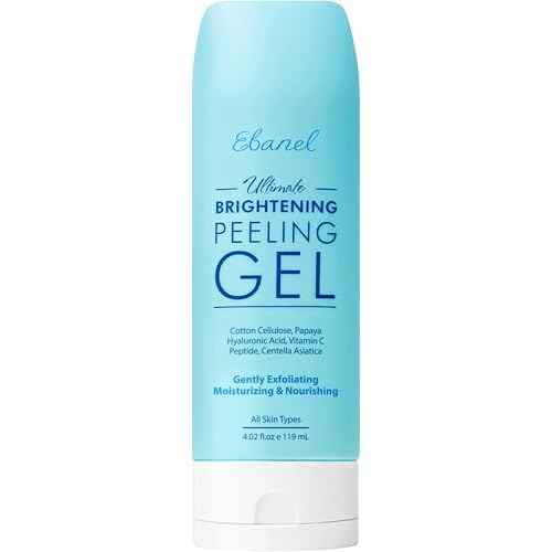 Ebanel Exfoliating Face Scrub Peeling Gel, Brightening Moisturizing Cleanser, Dead Skin Remover for Face, Exfoliating Facial Wash with Centella, Hyaluronic Acid, Vitamin C & E