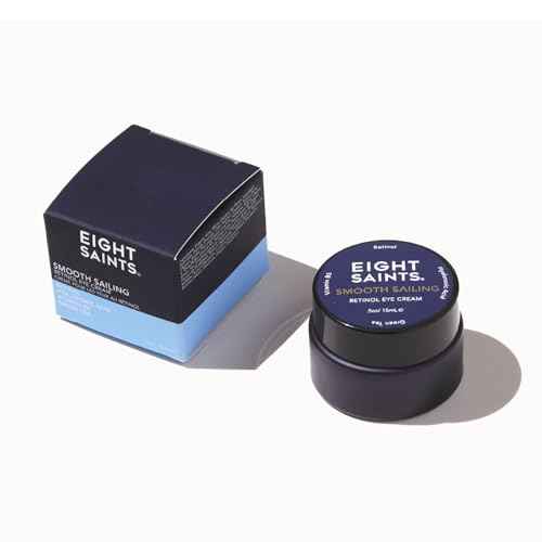 Eight Saints Retinol Eye Cream, Natural & Organic, For Smoothing Fine Lines and Wrinkles and Improve Skin Tone, 0.5 Ounces