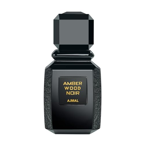 Ajmal Amber Wood Noir Eau de Parfum for Unisex ? Romantic Woody Floral Musk with Citrus & Amber ? Long-Lasting Premium Dubai Fragrance ? 3.4 fl oz (100 ml)