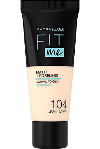 Maybelline New York Fit Me Matte & Poreless Foundation 104 Soft Ivory 30ml