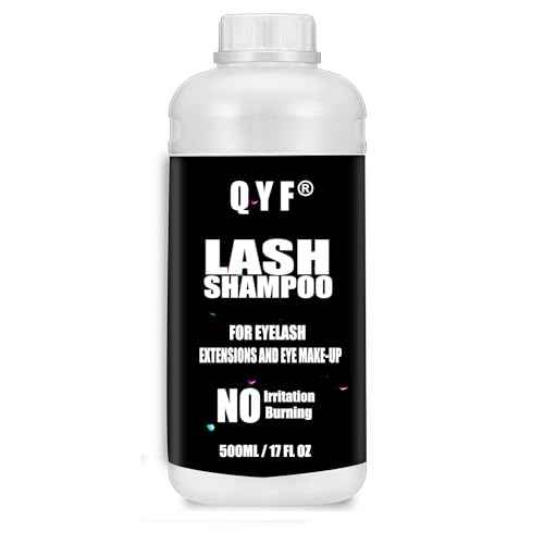 Eyelash Extension Shampoo 500ml Lash Extensions Shampoo Eyelid Foaming Cleanser Paraben & Sulfate Free Non-Irritating for Professional Salon and Home Use