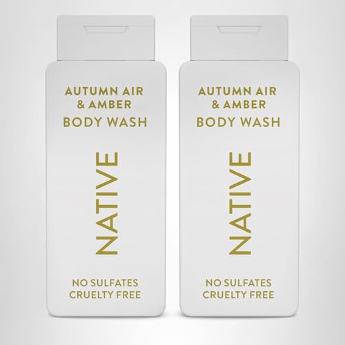 Native Body Wash with Naturally Derived Ingredients – Autumn Air & Amber – Sulfate & Paraben Free – For Women & Men – Skin‑Loving Cleanser – 18 oz (2‑Pack)