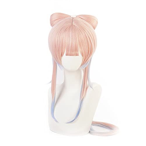 MoeLoli Sangonomiya Kokomi Cosplay wig for Genshin Impact Orange Mix Blue Wig for Kokomi wig, Costume Hair Wig for Halloween Party (Sangonomiya Kokomi)