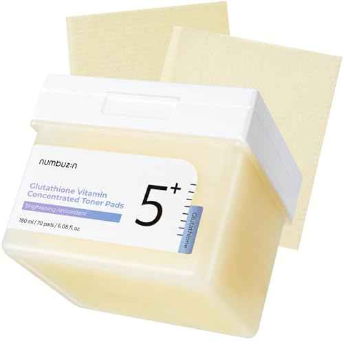 numbuzin No.5 Toner Pads | Vitamin-Niacinamide Concentrated Pad | Double-Sided | Glutathione, Niacinamide, PHA & LHA | Exfoliation, Hyperpigmentation Care | 70 Pads/180 ml