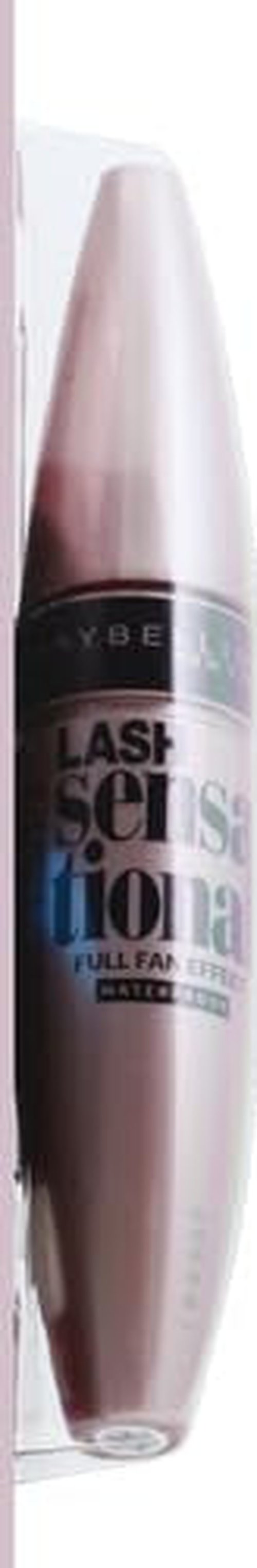 Maybelline Lash Sensational Waterproof Mascara, Lengthening and Volumizing for a Full Fan Effect,Very Black, 1 Count
