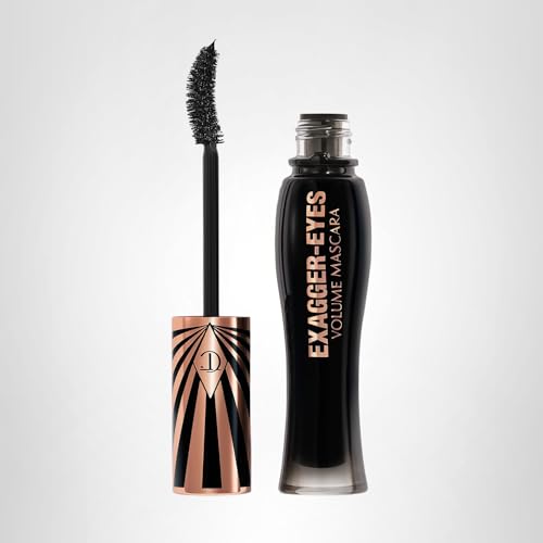 Charlotte Tilbury Exagger-Eyes Volume Mascara - Volumizing Black Mascara with 28-Hour Smudge-Proof & Flake-Proof Wear - Designed with a Ultra-Curved Brush