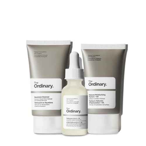The Ordinary The Daily Set, Daily Skincare Routine with Squalane Cleanser, Hyaluronic Acid 2% + B5, and Natural Moisturizing Factors + HA | Skin Care Set