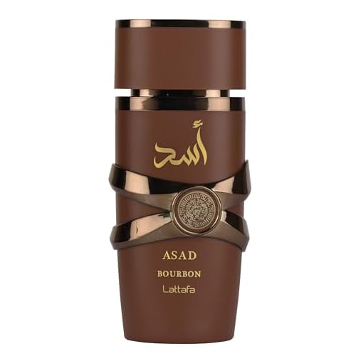 Lattafa Asad Bourbon for Unisex Eau de Parfum Spray, 3.4 Ounce / 100 ml | for Unisex