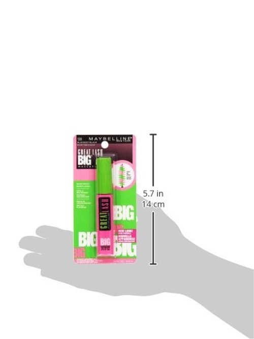 Maybelline New York Great Lash Big Mascara - Blackest Black, 0.34 Fl Oz | Volumizing Formula