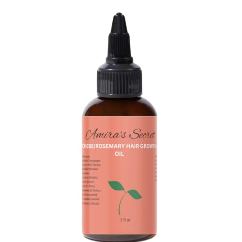 Amira’s Secret Ayurvedic Chebe Hair and Scalp Oil | Moisturizing and Nourishing | Great for All Hair Types | Rosemary Infused Oil | Great for Gifts (2fl oz)