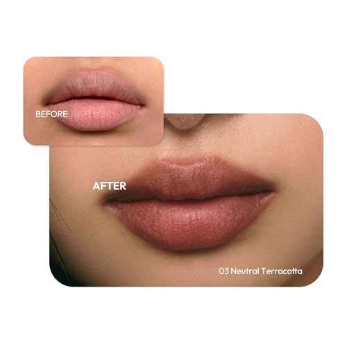 JAVIN DE SEOUL Wink Lip Shade Primer - All Day Top Coat, Smudge-Proof Base, Semi-Matte Long-Lasting Lip Primer (03 Neutral Terracotta)