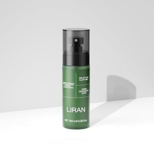 LIRAN Volumizing Prep Spray - 100 ml Green Cedarwood Scent for Instant Volume & Matte Texture