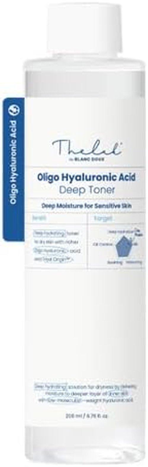 **THE LAB by BLANC DOUX Oligo Hyaluronic Acid Hydrating Toner - pH Balanced, Alcohol-Free, 200ml**