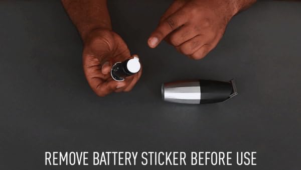 Bevel Beard Trimmer for Men - Cordless, Adjustable Zero Gapped Blade | 6-Hour Rechargeable Battery, Silver