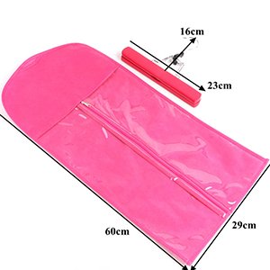 Hair Extensions Storage Bag With Wooden Hanger Carrier Case With Strong Durable Zipper