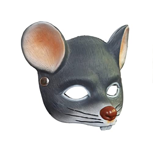 NOLITOY Rat Head Masks Animal Mouse Masks for Halloween Costume Party Props Brown