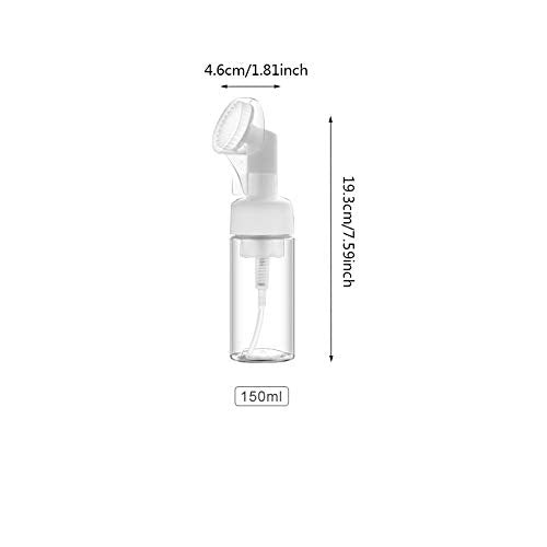 GBSTORE 1 pc 150ml Empty Facial Cleanser Foaming Bottle Mousse Foam Gel Head Wash Brush Foam Bottle Pressure Type Cleansing Milk Beater,Mini Foaming Soap Pump Dispenser