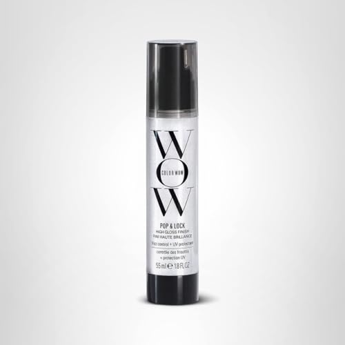 COLOR WOW Pop + Lock High Gloss Finish – Frizz Control Serum | Prevent Color Fade, Seal Split Ends, and Add Gloss | Get Silky, Shiny Hair!