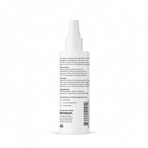 BRIOTECH Pure Hypochlorous Acid Spray and Cleanser, Original Premium HOCl Topical Solution, Multi-Purpose Cleaner, Family Approved & Pet Friendly, 2 fl oz Travel Size