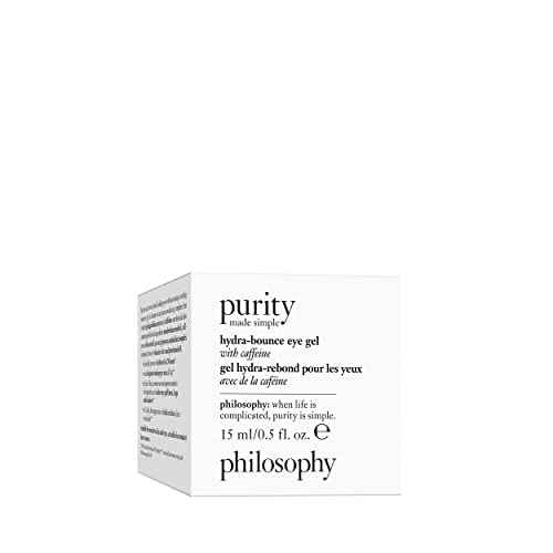 philosophy purity made simple hydra-bounce eye gel - with meadowfoam seed oil, shea butter & gingko extract ? provides 24-hour hydration for brighter & smoother skin - 0.5 fl oz