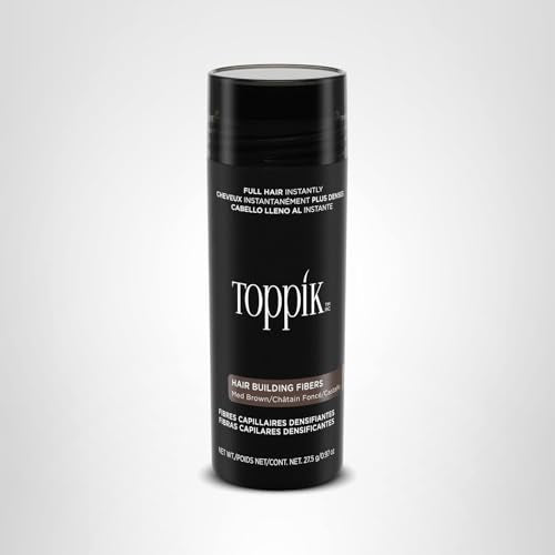 Toppik Hair Building Fibers, Medium Brown, 27.5g Fill In Fine or Thinning Hair, Instantly Thicker, Fuller Looking, 9 Shades for Men & Women, Keratin Protein Formula