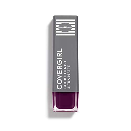 COVERGIRL Exhibitionist Ultra-Matte Lipstick, Transfer-Proof, .11 Fl Oz, 1 Count, Lipstick, Matte Lipstick, Long Lasting Lipstick, No Cracking or Flaking, Increases Lip Moisture