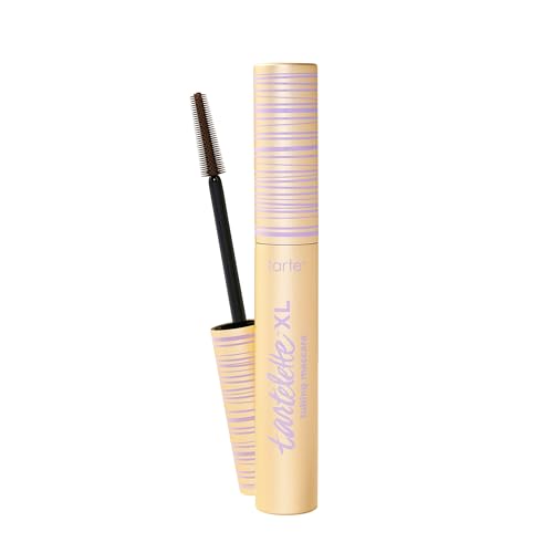 tarte tartelette XL tubing mascara – Lash Extensions in a Tube with Peptide, Extra-Bold Buildable Length & Volume, Smudge-Proof Longwear, Easy-to-Remove, Vegan & Cruelty-Free, full size, brown
