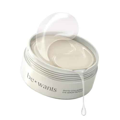 Bewants under eye patches for puffy eyes, Korean under eye mask with vegan collagen and 71.9% bamboo water, patches for dark circles and Cooling, 60 pieces